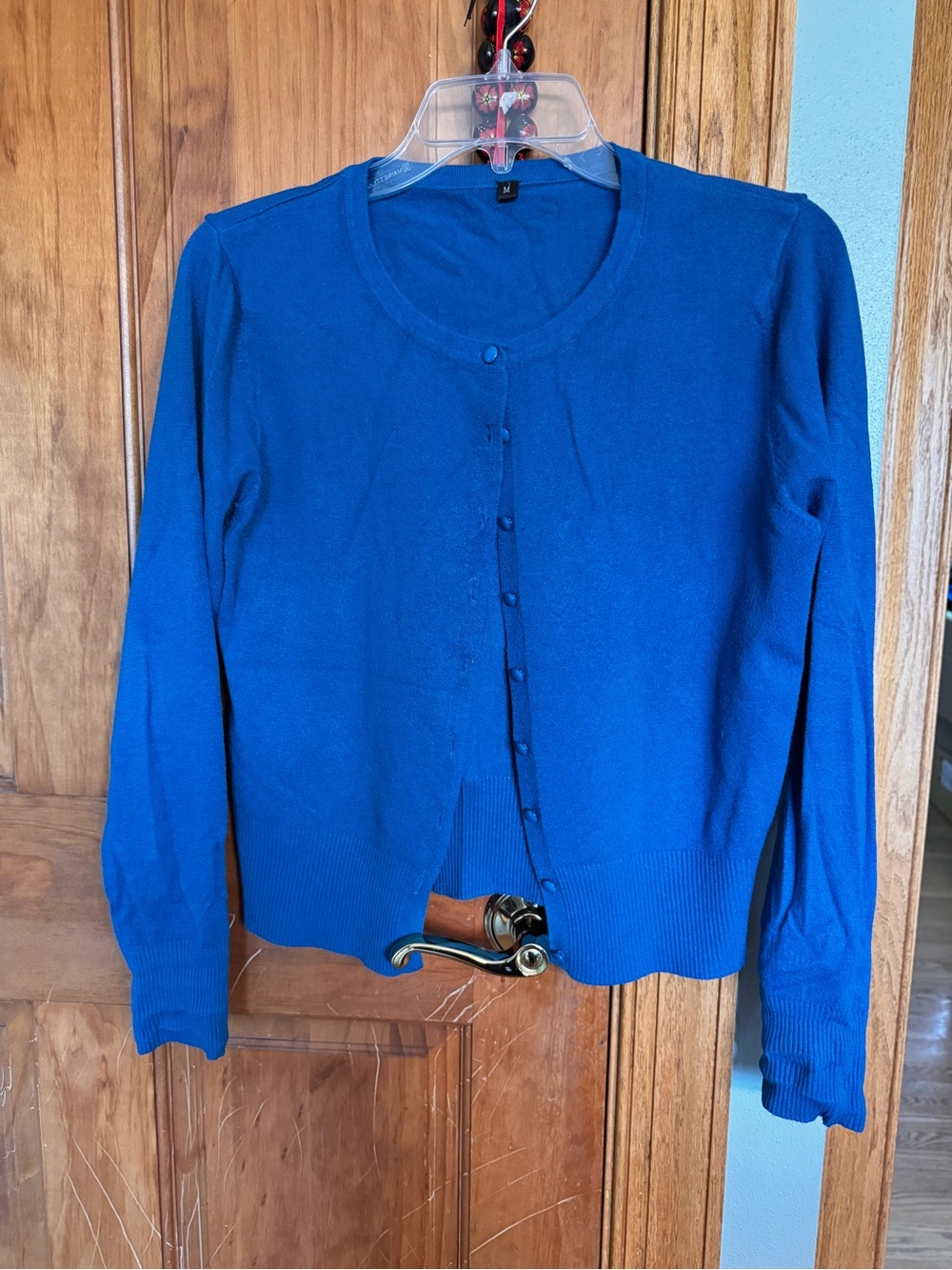 Royal Blue Button-Front Cardigan
